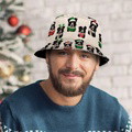 Custom Pet Christmas Bucket Hat Unisex Summer Beach Cap - image 4