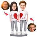 Custom Casual Wear LOVE Couple Bobbleheads - image 1