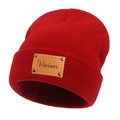 Personalized Baby Beanie Custom Name Leather Patch Beanie Gifts for Kids or Adult - image 9