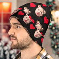 Custom Face Beanie Hat Warm Soft Knit Hat Winter Cap Gifts for Lovers - image 14