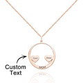 Custom Engraved Necklace Circle Hearts Mom Pendant Necklace Creative Gift - image 16