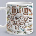 Personalized Names Custom 1-6 Kids 3D Inflated Effect Printed Mug - Perfect Father's Day Gift - image 5