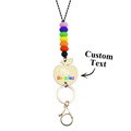 Personalized Wooden Apple Lanyard with Keychain Id Badges Gift for Teachers Back to School Gift - image 2