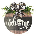 Halloween Welcome Sign for Front Door Wood Farmhouse Wreath Porch Decor Hanging Decoration Gifts - image 7