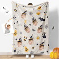 Halloween Gifts Cusom Face Blanket Personalized Photo Blanket Halloween Decorative Blanket - image 1