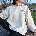 Personalized Embroidery - Double Heart + Letters - Sweatshirt - Hoodie - T-shirt - image 5