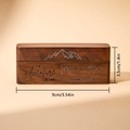 Personalized Rustic Engraved Wood 2 Rings Bearer Box with Date & Name Wedding Proposal Gift for Couple - image 3
