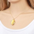 Custom Photo Necklace Container Oval Locket Pendant Necklace Gift for Women - image 2