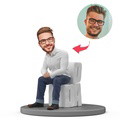 Father's Day Gifts Sitting Dad Custom Bobblehead With Text - image 1