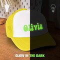 Custom Puff Print Trucker Hat Personalized Glow-in-the-dark Foam Trucker Caps for Adult Back to School Gift - image 2