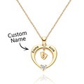 Personalized Birthstone Necklace Custom Baby Feet Heart Necklace Birthday Gift for New Mom - image 2