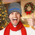 Custom Text Knitted Hat Unisex Beanie Hat Winter Warm Cap for Adult - image 7