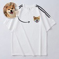 Embroidered cotton 3-bar customised T-shirt: make a statement! - image 3