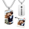 Scannable Spotify Code Necklace Tag Engraved Necklace Gifts for Him - image 1
