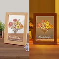 Personalized Birth Flower Bouquet Names LED Light Gift for Mom - image 3