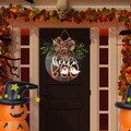 Halloween Welcome Sign for Front Door Wood Farmhouse Wreath Porch Decor Hanging Decoration Gifts - image 3