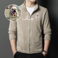Custom Embroidered Pet Portrait Fleece Casual Jacket - Warm Winter Gift - image 3