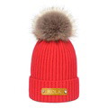 Personalized Leather Patch Beanie Custom Name Newborn Kids Winter Hat - image 1