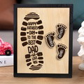 Personalized Footprints Wooden Frame Custom Family Member Names Father's Day Gift - image 3