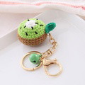 Crochet Fruit Keychain Cute Food Donut Knitted Car Keyring Bag Decorations Gifts for Her - image 3