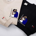 Guardian Love - Couple photos embroidered custom sweatshirt hoodie - image 6