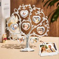Custom Photo Family Tree With 7 Hanging Picture Frames Metal Table Top Decoration - image 5