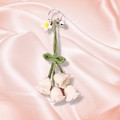 Flower Knitted KeyChain for Bag Crochet Campanula Keychain Handmade Gift - image 8