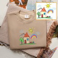Custom hand-painted embroidered sweatshirt - image 1