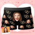 Custom Face Boxer Shorts Personalised Photo Boxer Shorts Romantic Valentine's Day Gifts For Boyfriend - Golden Love - image 1