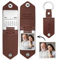 Father's Day Keychain Personalized Date Keychain with Photo Calendar Gifts for Dad - image 1