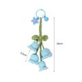 Flower Knitted KeyChain for Bag Crochet Campanula Keychain Handmade Gift - image 13