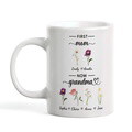 Personalized First Mom Now Grandma Mug Birth Flowers Ceramic Mug for Mother's Day Gifts - image 3