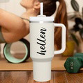 Personalized Text 40oz Insulated Mug with Handle and Straw Stainless Steel Custom Travel Cup Gift for Family Friends Couples - image 1
