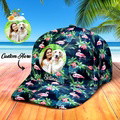 Personalized Baseball Cap with Photo and Name Hawaiian Style Gifts for Her - Flamingo - image 8