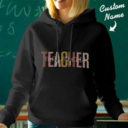 Personalized Teacher Hooded Sweatshirt Teacher Custom Name Hooded Sweatshirt Back to School Gifts