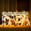 Custom Papa Photo Name Light Personalized Acrylic Family Name Lamp Desk Decoration Gift for Father - image 1