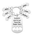 Personalized Superhero Daddy Keychain with Kids Names Gift for Father - image 11