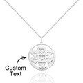 Custom Engraved Necklace Circle Hearts Mom Pendant Necklace Creative Gift - image 7