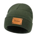 Personalized Baby Beanie Custom Name Leather Patch Beanie Gifts for Kids or Adult - image 11