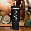 Personalized Text 40oz Insulated Mug with Handle and Straw Stainless Steel Custom Travel Cup Gift for Family Friends Couples - image 17