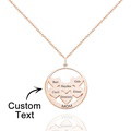 Custom Engraved Necklace Circle Hearts Mom Pendant Necklace Creative Gift - image 20