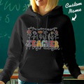 Personalized Wildflower Hooded Sweatshirt Teacher Custom Name Hooded Sweatshirt Back to School Gifts - image 1