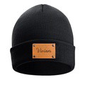 Personalized Baby Beanie Custom Name Leather Patch Beanie Gifts for Kids or Adult - image 1