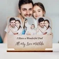 Personalized Dad Wooden Plaque Custom Photo Dad Plaque Ornament Father's Day Gift for Dad - image 3