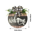 Halloween Welcome Sign for Front Door Wood Farmhouse Wreath Porch Decor Hanging Decoration Gifts - image 9