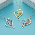 Heart-shaped Name Necklace Custom 1-8 Names Family Nameplate Necklace 925 Sterling Silver - image 6