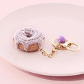 Crochet Fruit Keychain Cute Food Donut Knitted Car Keyring Bag Decorations Gifts for Her - image 9