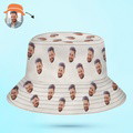 Custom Your Photo Face Summer Bucket Hat Fisherman Hat - White - image 4