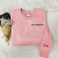 Custom embroidered date Roman numerals T-shirt sweatshirt hoodie - image 10