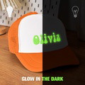 Custom Puff Print Trucker Hat Personalized Glow-in-the-dark Foam Trucker Caps for Adult Back to School Gift - image 1